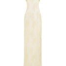 Yellow lace Swan Slip Maxi Dress by Stolen Stores featuring a flowing silhouette and elegant design perfect for summer wear.
