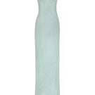 Dusty blue lace maxi dress by Stolen Stores featuring a flowing silhouette and elegant design.