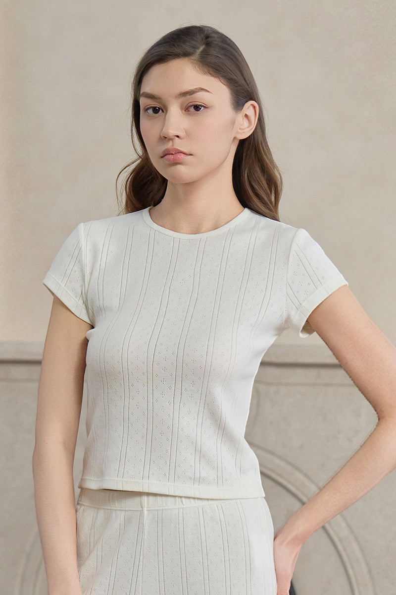 SWEET GARDEN WOMEN'S  KNIT T-SHIRT