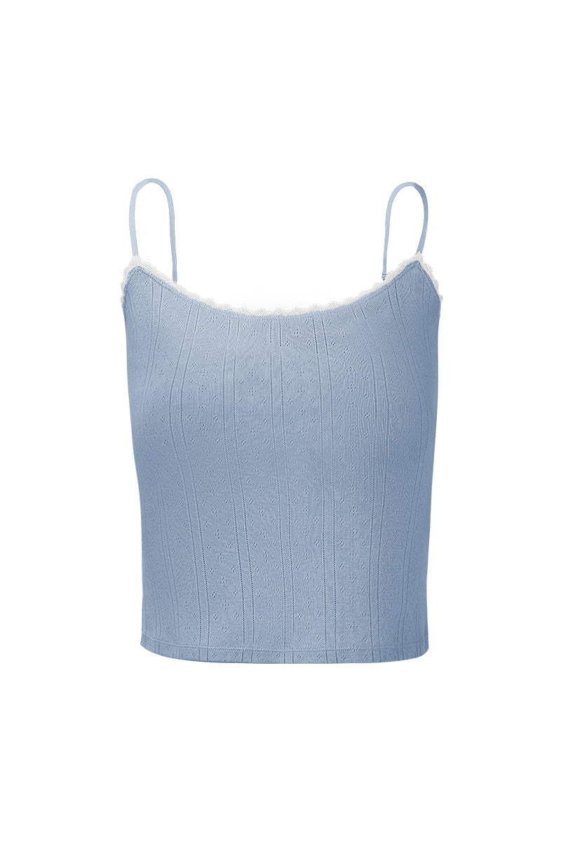 Manito Sweet Garden women's knit camisole featuring a soft, fitted design with delicate straps and a comfortable, stylish look.