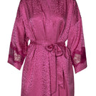 NK IMODE Sydney Seaside Short Silk Kimono in Freesia, lightweight robe with floral pattern and elegant design.