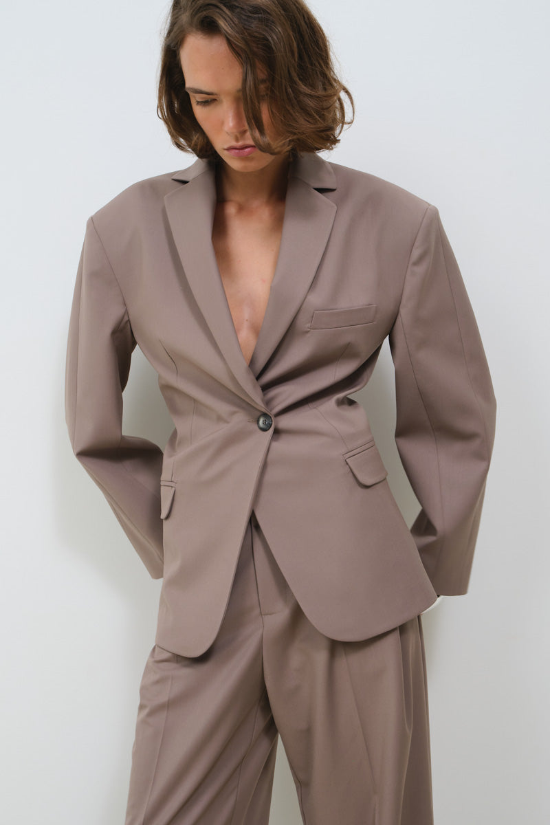 DRAPED BLAZER WITH CINCHED WAIST - CULT MIA
