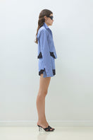 Tagg lace-trimmed boxer shorts, soft fabric with delicate lace detailing, designed for comfort and style.