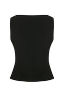 Black TAGG tank top for women, sleeveless tops with a fitted design, ideal for casual wear and summer outfits.