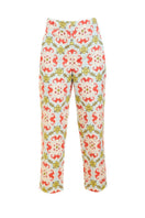 Mestiza New York Palau cigarette pants in ghost color, slim fit with tailored design, shown on a model.