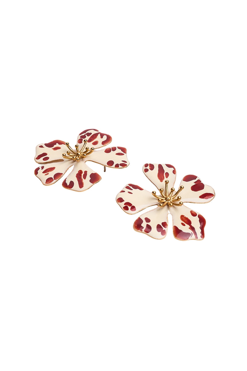 Sara & Flora Butter Aurora maxi earrings featuring bold, colorful design and intricate details in a striking statement jewelry piece.