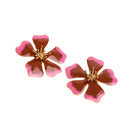 Sara & Flora terracotta Aurora maxi earrings featuring large, handcrafted terracotta hoops with intricate detailing.