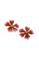 Sara & Flora terracotta Aurora maxi earrings featuring large, handcrafted terracotta hoops with intricate detailing.