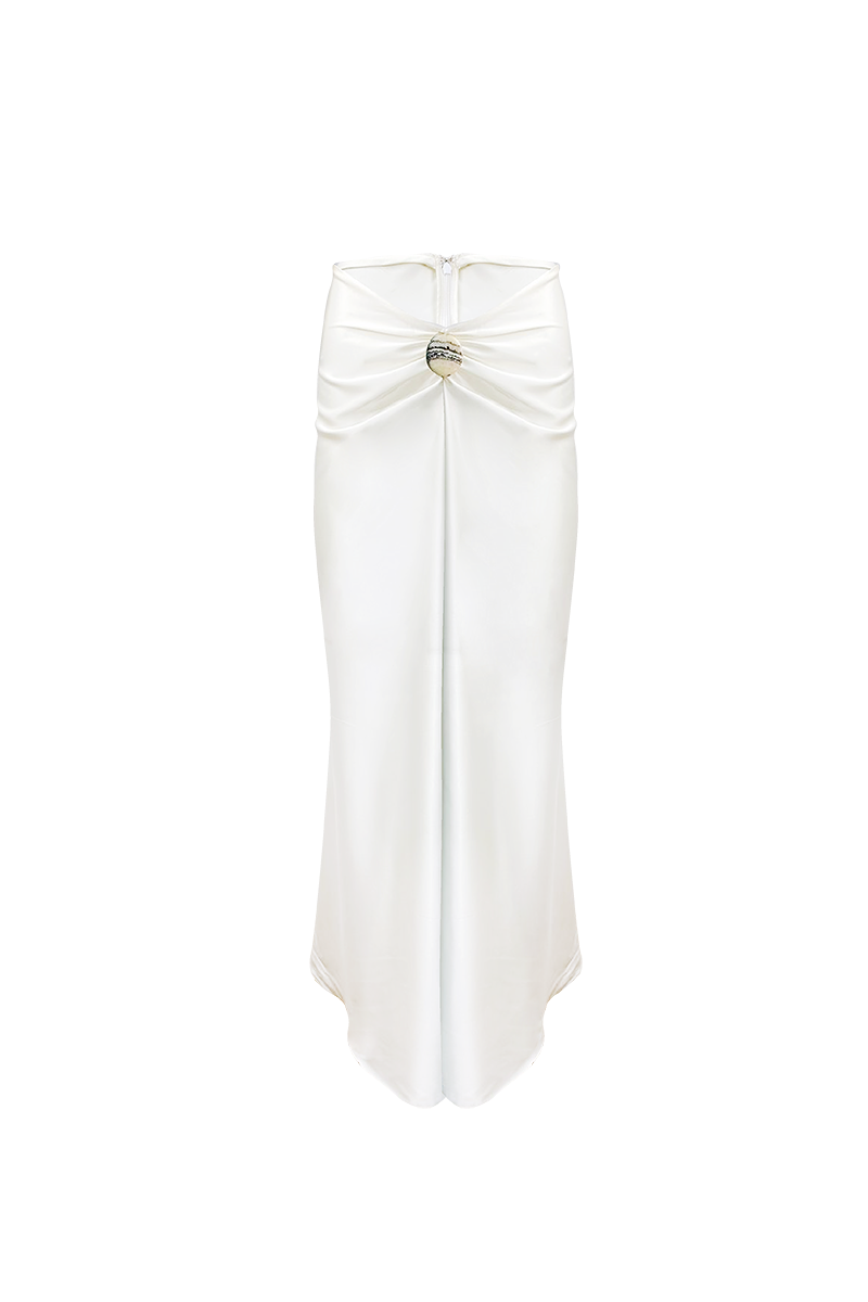 CAMILA OFF WHITE MIDI SKIRT