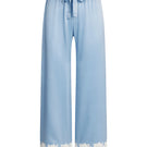 Blue Scarlett Gasque THE JAYNE PANT with ghost front design, stylish and comfortable pants for casual or chic wear.