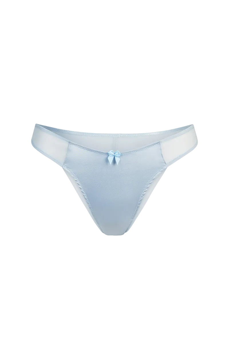 Scarlett Gasque Tallulah knicker in Ice Melt color, soft underwear with a comfortable fit, front view showing delicate fabric details.