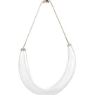 Elegant thin glass choker necklace by MAZ Manuela Álvarez featuring a delicate, transparent glass design on a sleek chain.