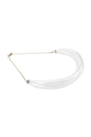Thin glass choker necklace by MAZ Manuela Álvarez featuring a sleek, transparent glass design for modern elegance.
