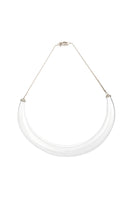 Elegant thin glass choker necklace by MAZ Manuela Álvarez featuring a sleek, minimalist design in transparent glass.