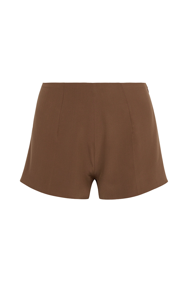 Lorena Saravia TINA shorts in a casual fit, featuring a comfortable waistband and stylish design, front view.