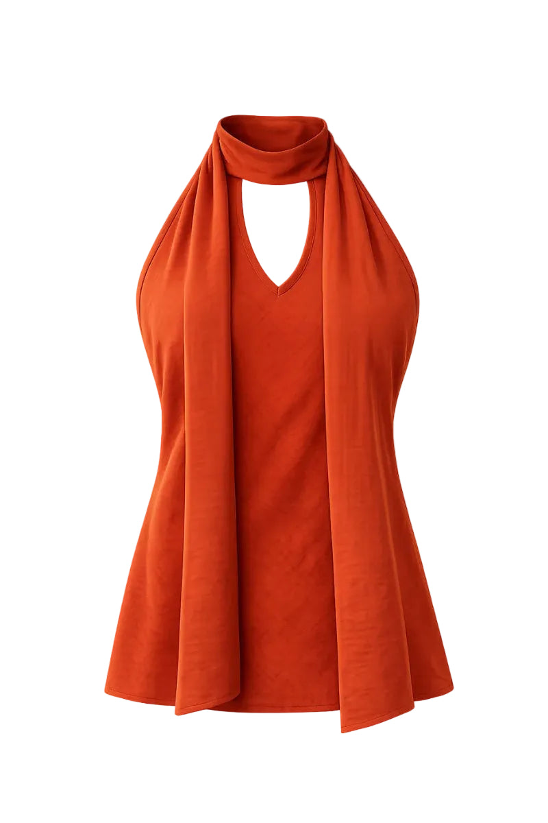 ANTONIA TOP IN BURNT ORANGE
