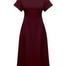 Undress Tori structured midi dress in burgundy, featuring a fitted silhouette and elegant design perfect for versatile occasions.