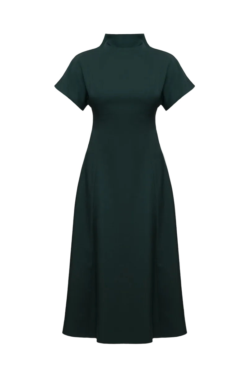 TORI STRUCTURED MIDI DRESS IN DEEP GREEN | CULT MIA | UNDRESS TORI STRUCTURED MIDI DRESS IN DEEP GREEN | CULT MIA | UNDRESS