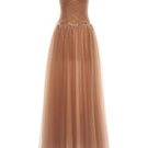 Elegant JOSÉPHINE SERENA gown with flowing fabric and intricate detailing, perfect for formal occasions.