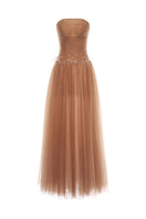 Elegant JOSÉPHINE SERENA gown with flowing fabric and intricate detailing, perfect for formal occasions.