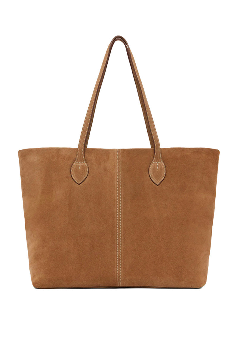 TUSTING Alice tote shoulder bag in date suede with sleek design and spacious interior, perfect for everyday use.