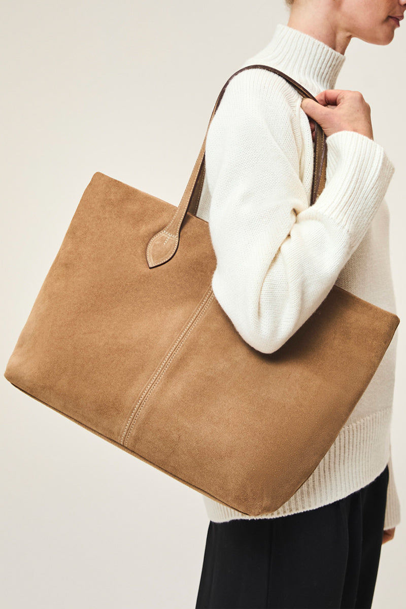 TUSTING Alice tote bag in date suede shoulder bag with sleek design and spacious interior, stylish accessory for daily use