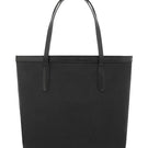 Black canvas tote bag from TUSTING, stylish shoulder bag with sturdy handles and spacious interior for everyday use.