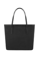 Black canvas tote bag from TUSTING, stylish shoulder bag with sturdy handles and spacious interior for everyday use.