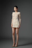 Beige DUBB lace flower mini dress by 21Six featuring delicate lace details and a feminine, flattering fit.