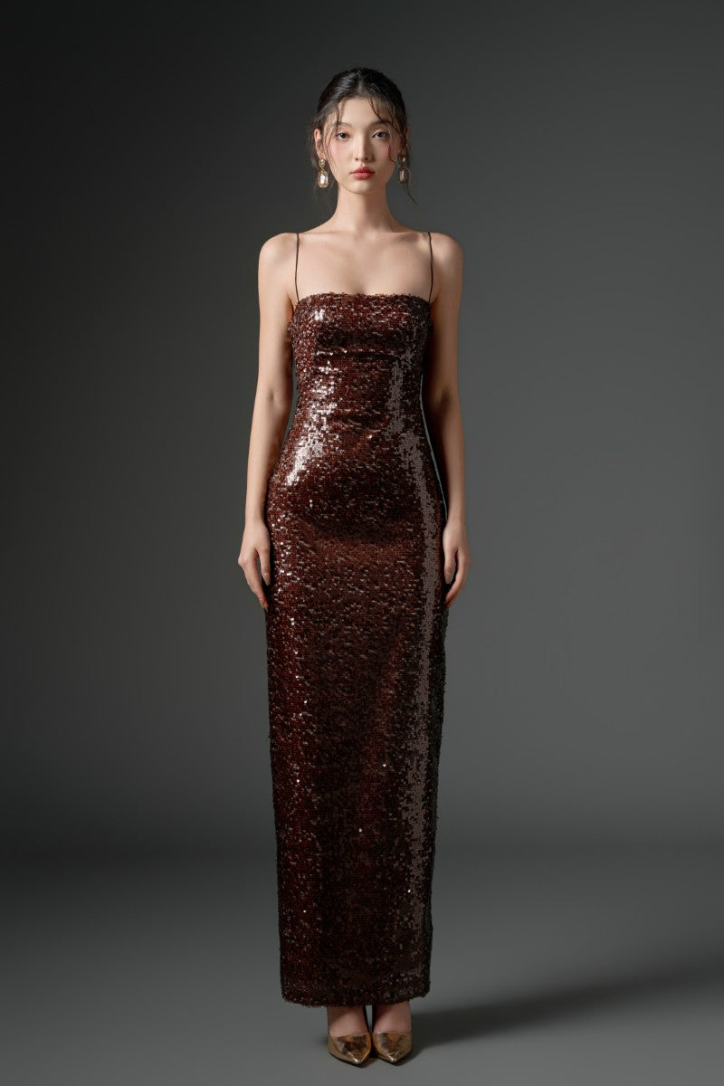 brown sequin dress revolve Revolve Camila Coelho
