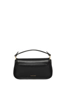 Black TUSTING HETTIE clutch purse with sleek design and zip closure, perfect for evening occasions.
