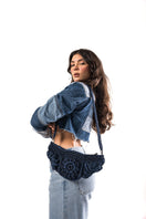 Blue Mara Brazil Tulipa shoulder bag with floral design and adjustable strap, stylish accessory for everyday use.
