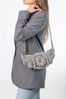 Silver Mara Brazil Tulipa shoulder bag with a sleek design and elegant strap, perfect for stylish everyday use.