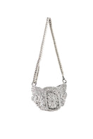 Silver Mara Brazil Tulipa shoulder bag with adjustable strap and minimalist design, perfect for casual or formal occasions.