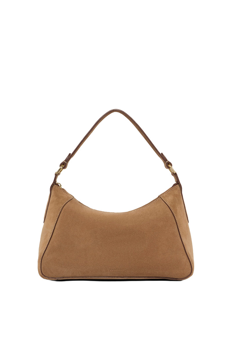 TUSTING Sienna in Date top handle bag with sleek leather design and gold-tone hardware, featuring a structured shape and top handle.