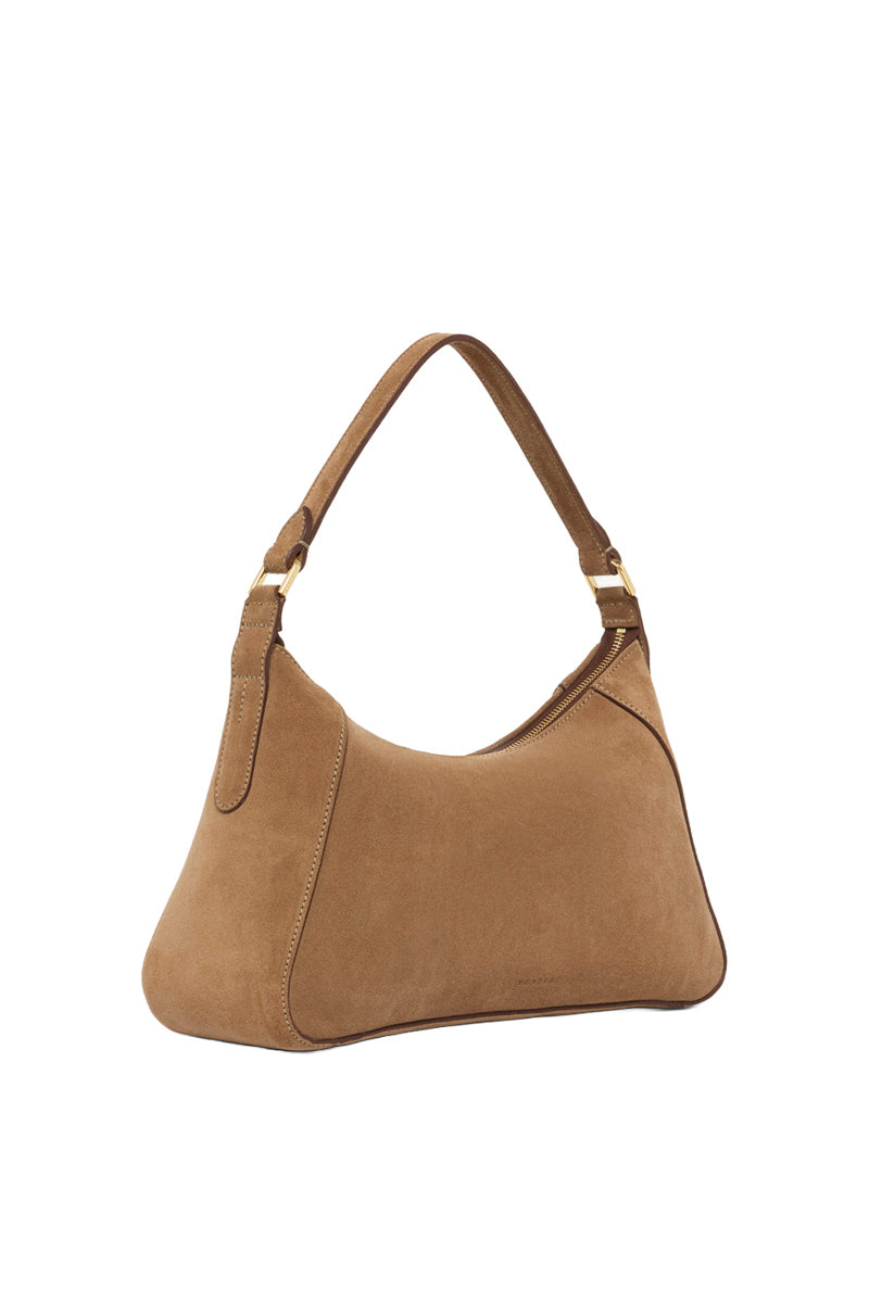 TUSTING Sienna in Date top handle bag with structured design and gold-tone hardware on a white background.
