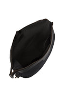 TUSTING Horizon canvas and leather clutch in Como canvas with black trim, featuring a sleek design and compact size.