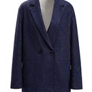 Maccapani navy blazer with tailored fit, lapel collar, and stylish design, ideal for formal and smart-casual wear.