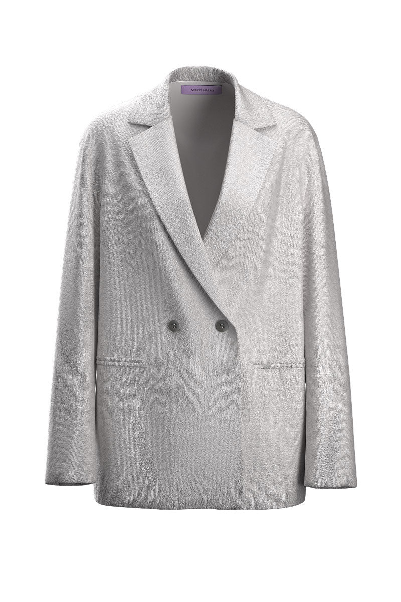 TATS BLAZER IN OFF WHITE SILVER