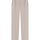 Taupe straight-leg trousers by ELENAREVA, shown in gray, featuring a tailored fit and classic design for versatile styling.