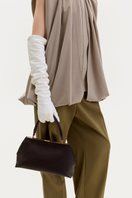 Taupe ELENAREVA vest with front zipper and adjustable belt, stylish sleeveless outerwear for casual or office wear.