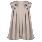 Taupe ELENAREVA vest with zipper closure and belt, featuring a stylish and versatile sleeveless design for casual wear.