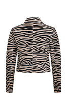 ZUT Taylor jacket in thin zebra print, stylish lightweight jacket with black and white striped pattern, casual outerwear.