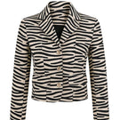 ZUT Taylor jacket in thin zebra print, stylish lightweight jacket with black and white zebra pattern, perfect for casual wear