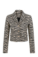 ZUT Taylor jacket in thin zebra print, stylish lightweight jacket with black and white zebra pattern, perfect for casual wear