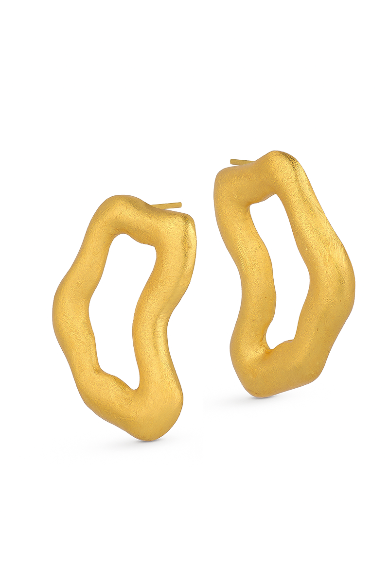 Gold TENA MAXI earrings by Fenomena featuring bold hoop design with a polished finish for stylish accessories.
