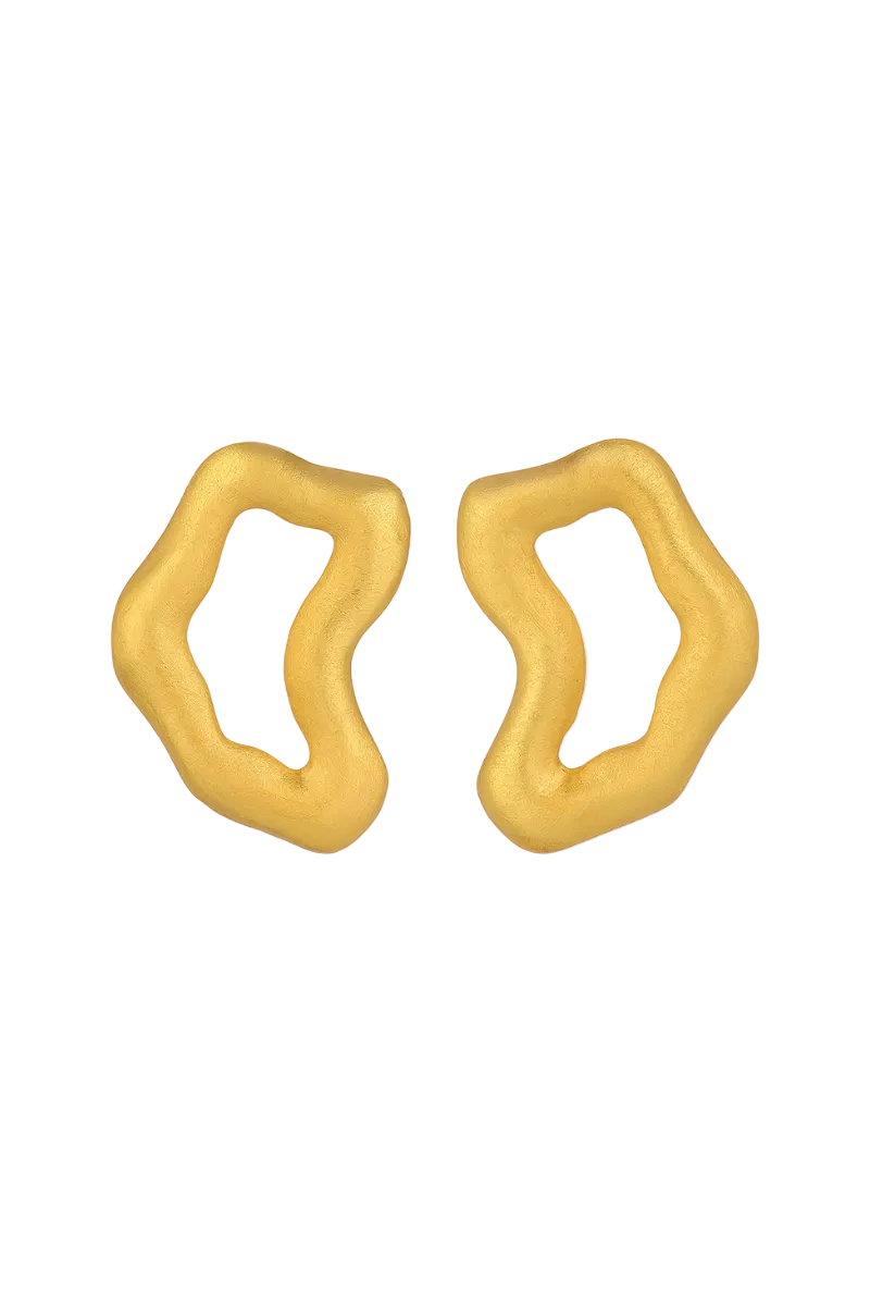 Gold TENA MAXI earrings by Fenomena featuring bold, elegant dangle design for a stylish accessory.