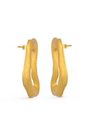 Gold TENA MAXI earrings by Fenomena featuring bold, stylish hoop design perfect for accessorizing elegant outfits.