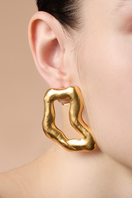 Gold TENA MAXI earrings by Fenomena featuring elegant, large hoop design for stylish accessory.