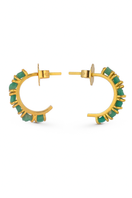 Gold tennis hoop earrings by Fenomena featuring sleek, circular design perfect for everyday wear and stylish accessorizing.